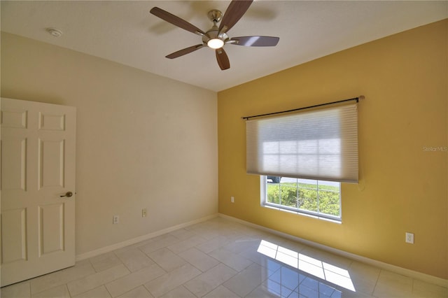 4188 Muirfield Loop, Lake Wales, FL 33859 - spare room featuring ceiling fan, a smoke detector, and light tile patterned floors