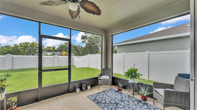 1125 Mattie Pointe Blvd, Auburndale, FL 33823 - sunroom / solarium with a ceiling fan