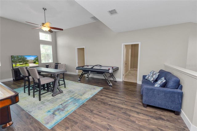 228 Magneta Loop, Auburndale, FL 33823 - dining room with ceiling fan and dark wood-style floors