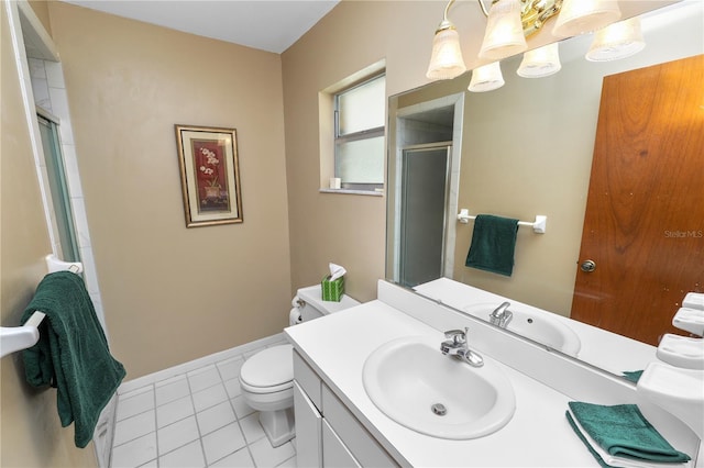3315 Cross Fox Dr, Mulberry, FL 33860 - full bath with vanity, a shower with shower door, and tile patterned floors