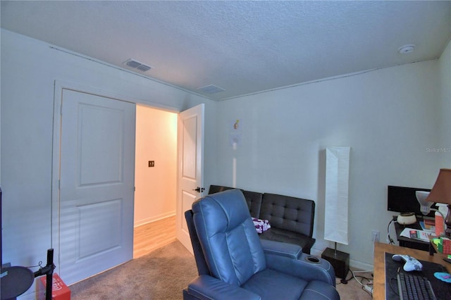 312 Walnut Ln, Auburndale, FL 33823 - home office with carpet flooring and a textured ceiling