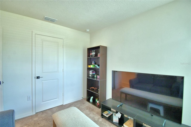 312 Walnut Ln, Auburndale, FL 33823 - living area with carpet floors and a textured ceiling
