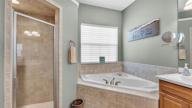 2817 High Winds Ln, Lakeland, FL 33813 - full bath with vanity, a garden tub, and a stall shower