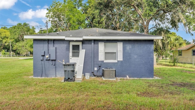 1050 Reynolds Rd, Lakeland, FL 33801 - rear view of house with stucco siding and a shingled roof