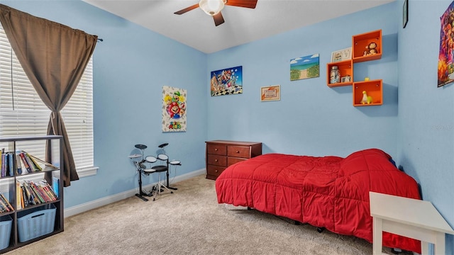 6757 High Grove Dr, Lakeland, FL 33813 - carpeted bedroom with baseboards and ceiling fan