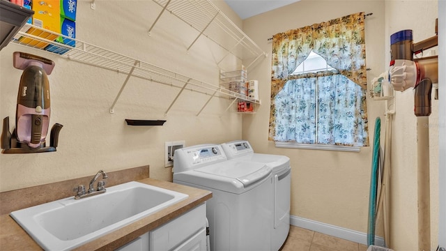 6757 High Grove Dr, Lakeland, FL 33813 - washroom featuring washing machine and dryer and light tile patterned floors
