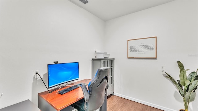 6365 Torrington Cir, Lakeland, FL 33811 - office area featuring wood finished floors and baseboards