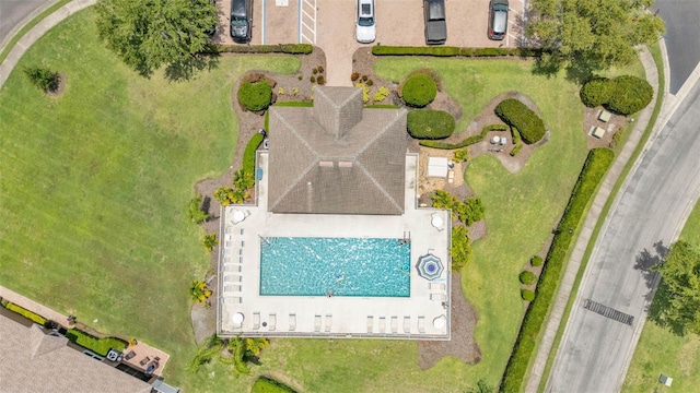 6365 Torrington Cir, Lakeland, FL 33811 - bird's eye view of a pool area