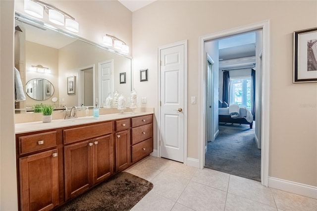 2026 Indian Sky Cir, Lakeland, FL 33813 - ensuite bathroom with vanity and tile patterned floors