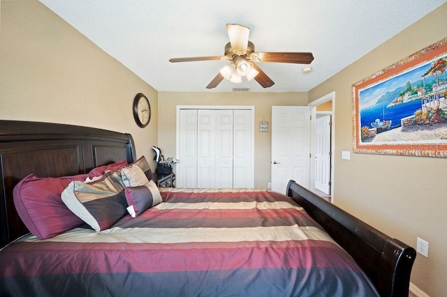 1420 Meadows Pond Dr, Bartow, FL 33830 - bedroom featuring a closet and a ceiling fan