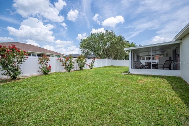 1420 Meadows Pond Dr, Bartow, FL 33830 - fenced backyard with a sunroom