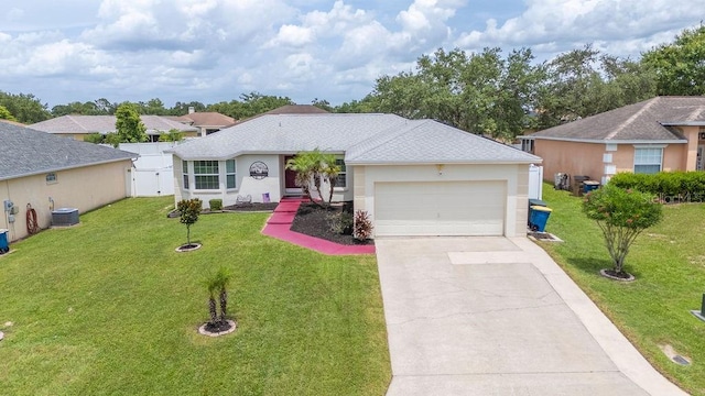 1420 Meadows Pond Dr, Bartow, FL 33830 - ranch-style house featuring concrete driveway, an attached garage, and stucco siding