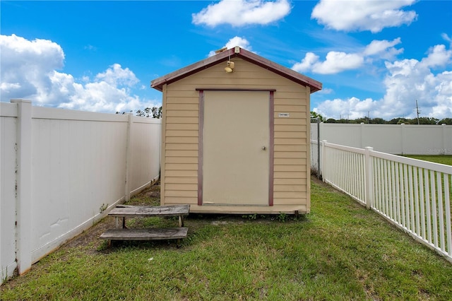 5370 Knights Station Rd, Lakeland, FL 33810 - view of shed with a fenced backyard
