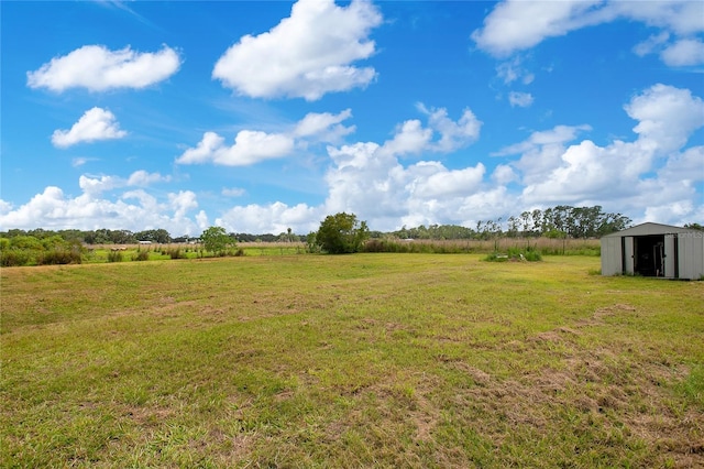 5370 Knights Station Rd, Lakeland, FL 33810 - view of green lawn with a view of rural / pastoral area and a shed