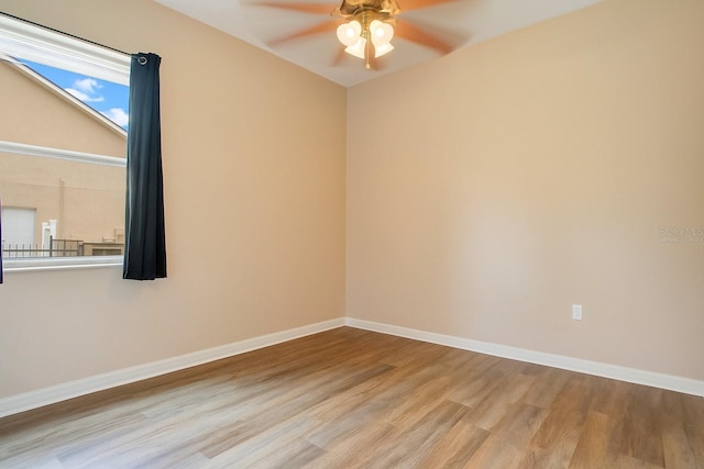 5370 Knights Station Rd, Lakeland, FL 33810 - empty room with ceiling fan and wood finished floors