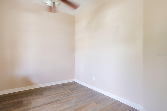5370 Knights Station Rd, Lakeland, FL 33810 - spare room featuring a ceiling fan and wood finished floors