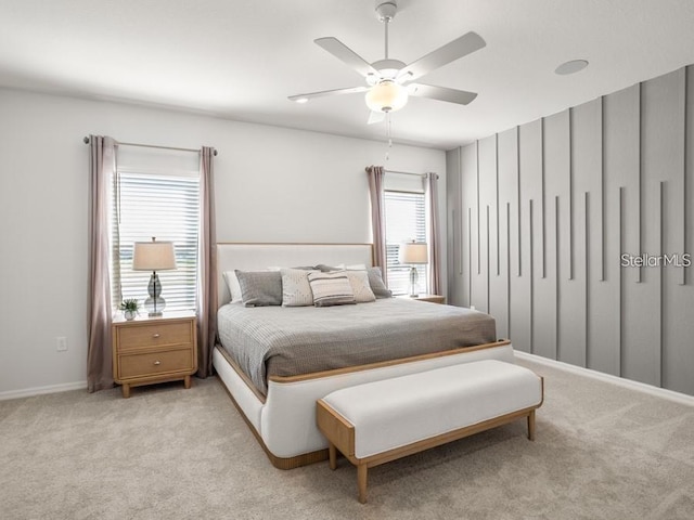 7515 SW 107th Ln, Ocala, FL 34476 - bedroom with carpet flooring and a ceiling fan