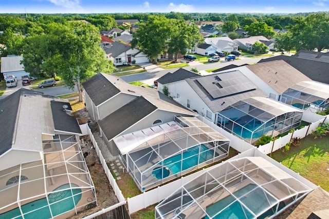 8818 Tottenham Way, Kissimmee, FL 34747 - aerial perspective of suburban area with a pool