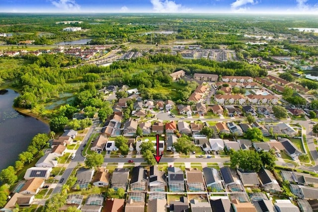 8818 Tottenham Way, Kissimmee, FL 34747 - aerial view of property's location with a nearby body of water and nearby suburban area