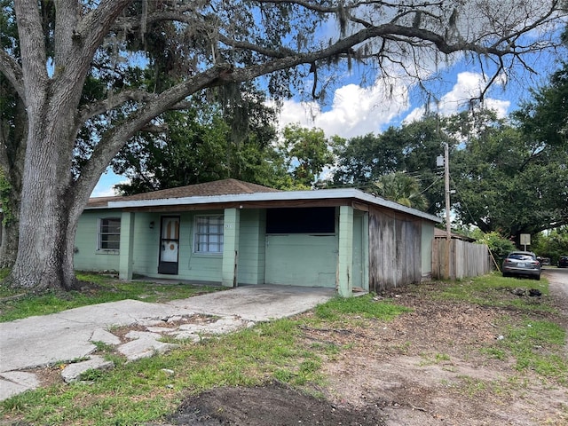 2921 Galaxy Ln, Lakeland, FL 33801 - view of front of house with concrete block siding and concrete driveway