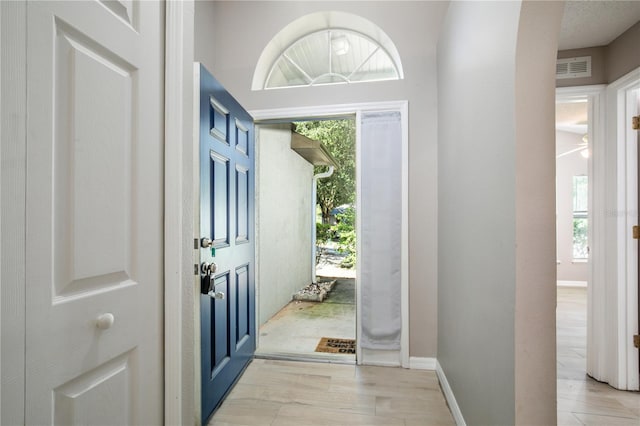 1125 Blackjack Ridge St, Minneola, FL 34715 - foyer entrance with light wood finished floors and baseboards