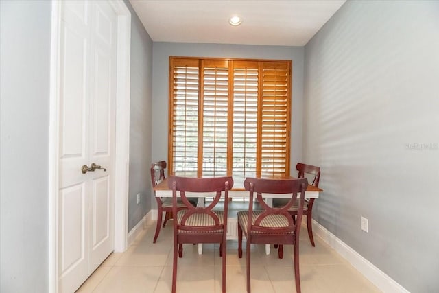 3608 54th Dr W Unit 202, Bradenton, FL 34210 - dining space featuring light tile patterned floors and recessed lighting