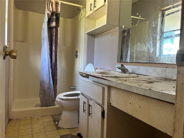 2250 Maple Hill Dr, Lakeland, FL 33811 - full bathroom featuring a stall shower, vanity, and tile patterned floors