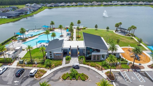 180 Azure Mist Way, Daytona Beach, FL 32124 - bird's eye view of a pool and a nearby body of water