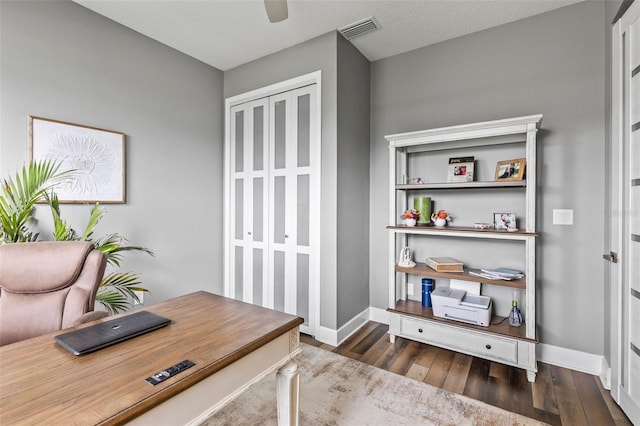 180 Azure Mist Way, Daytona Beach, FL 32124 - office area with wood finished floors and ceiling fan