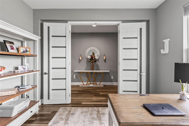 180 Azure Mist Way, Daytona Beach, FL 32124 - office area featuring dark wood-type flooring and baseboards