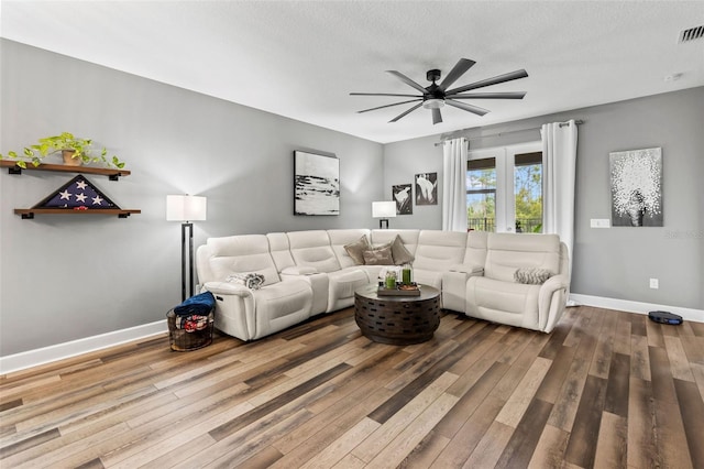 180 Azure Mist Way, Daytona Beach, FL 32124 - living area with a ceiling fan and hardwood / wood-style floors