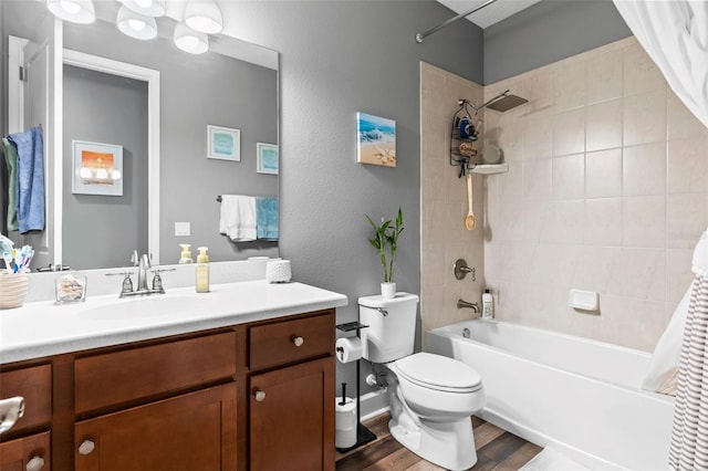 180 Azure Mist Way, Daytona Beach, FL 32124 - full bathroom with shower / tub combo, vanity, and wood finished floors