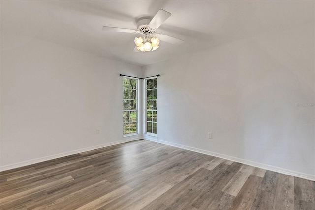 5722 Antler Trl, Lakeland, FL 33811 - spare room featuring a ceiling fan and wood finished floors