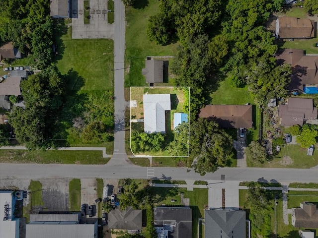 405 S 7th Ave, Bartow, FL 33830 - aerial view of residential area with property parcel outlined