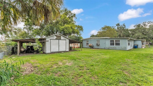 640 Forrest Dr, Bartow, FL 33830 - view of yard featuring a storage shed and a carport