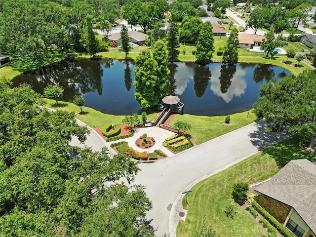 6410 Beechnut Dr, Lakeland, FL 33813 - aerial perspective of suburban area with a nearby body of water