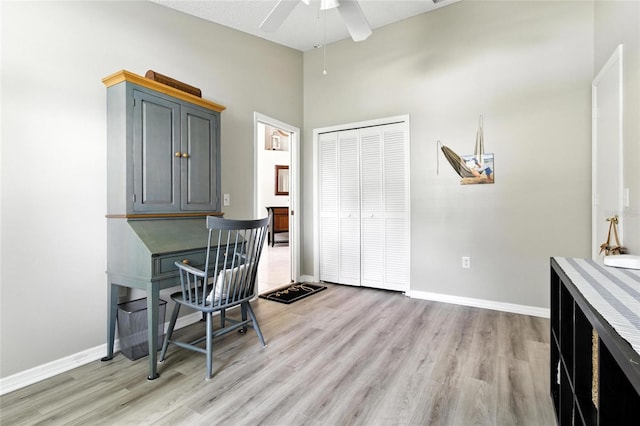 6410 Beechnut Dr, Lakeland, FL 33813 - office space with light wood-style floors and a ceiling fan