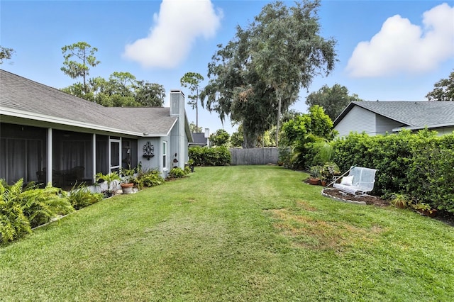 6410 Beechnut Dr, Lakeland, FL 33813 - fenced backyard featuring a sunroom