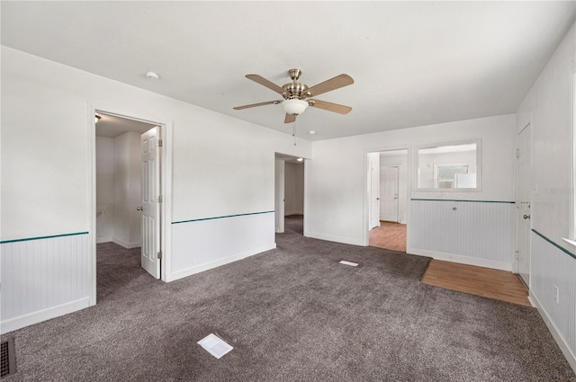 1133 Bryn Mawr Ave, Lake Wales, FL 33853 - unfurnished living room featuring carpet and ceiling fan