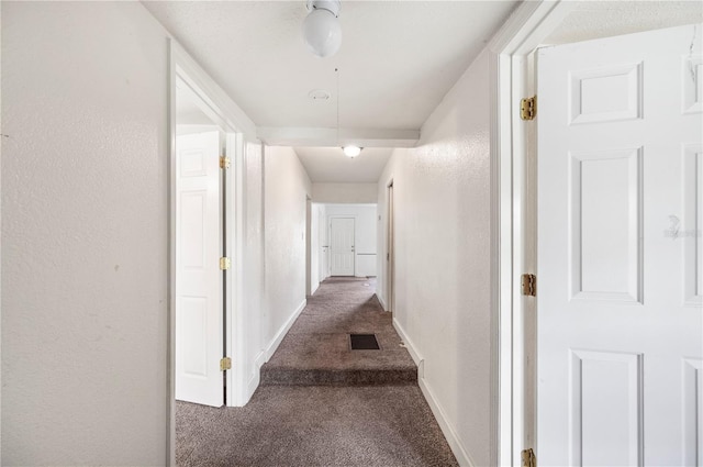 1133 Bryn Mawr Ave, Lake Wales, FL 33853 - hallway featuring dark carpet and a textured wall