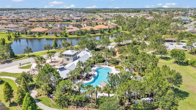 11825 Frost Aster Dr, Riverview, FL 33579 - aerial view of property's location with nearby suburban area and a large body of water