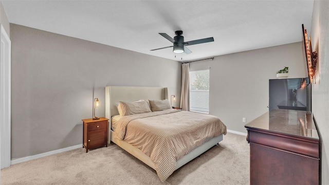 3739 Peregrine Way, Lakeland, FL 33811 - bedroom featuring light colored carpet and a ceiling fan