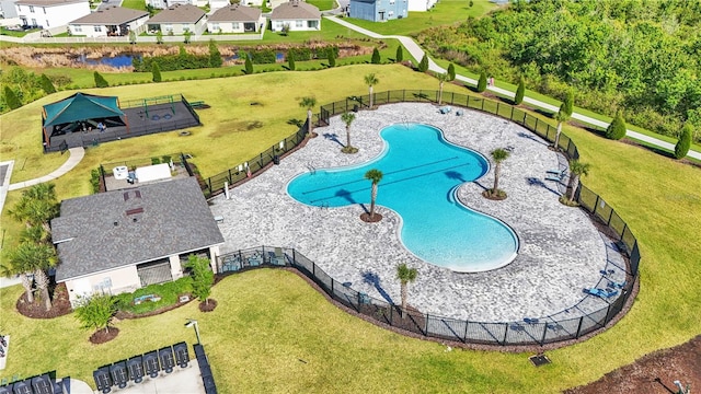 3739 Peregrine Way, Lakeland, FL 33811 - aerial perspective of suburban area with a pool