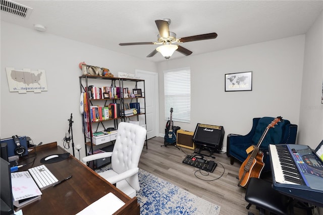 1044 Oliveto Verdi Ct, Brandon, FL 33511 - office space with wood finished floors and ceiling fan