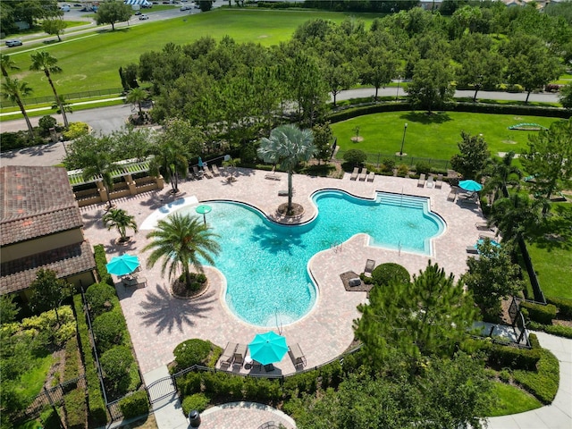 1044 Oliveto Verdi Ct, Brandon, FL 33511 - community pool with a patio area
