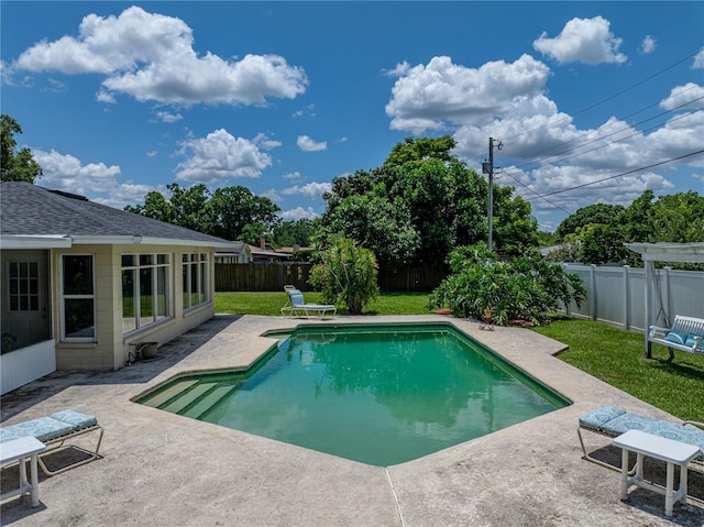 1232 Fairlee St, Lakeland, FL 33813 - view of swimming pool featuring a patio and a fenced backyard