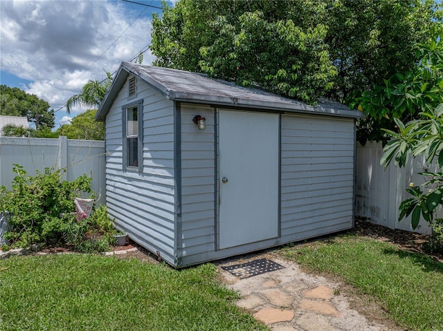 1232 Fairlee St, Lakeland, FL 33813 - view of shed featuring a fenced backyard