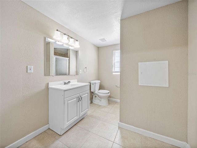 4230 Viola Rd, Lakeland, FL 33810 - bathroom with tile patterned flooring, a stall shower, and vanity