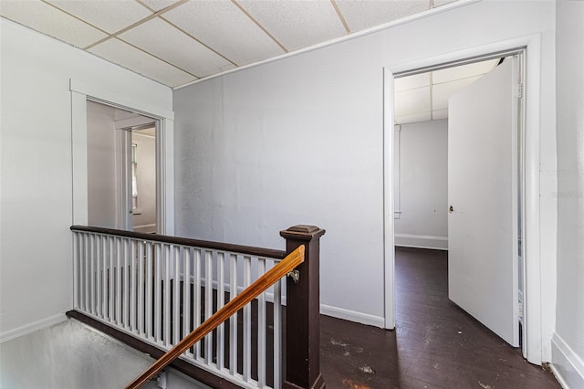 121 F Ave SW, Winter Haven, FL 33880 - hallway with a drop ceiling and an upstairs landing