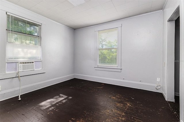 121 F Ave SW, Winter Haven, FL 33880 - unfurnished room with ornamental molding, hardwood / wood-style floors, and cooling unit